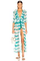 We Are Leone Ruby Ruffle Cardigan In Blue,tie Dye,white