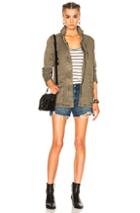 James Perse Stretch Twill Utility Jacket In Green