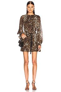 Nili Lotan Rebeca Dress In Animal Print,brown