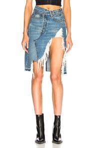 R13 Norbury Denim Skirt In Blue