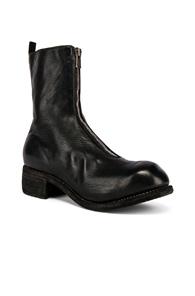 Guidi Full Grain Horse Front Zip Boot In Black