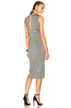 T By Alexander Wang Modal Spandex Back Slit Dress In Gray