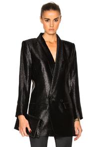 Smythe Oversized Blazer In Black,metallics