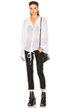 Ann Demeulemeester Oversized Blouse In White