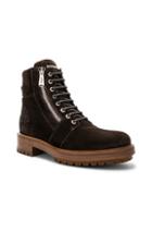 Balmain Suede Ranger Army Boots In Brown