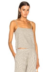 Raquel Allegra Cami Top In Neutrals,checkered & Plaid