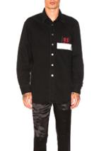 Raf Simons Denim Shirt In Black