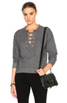 Mother Tie Up Easy Sweatshirt In Gray