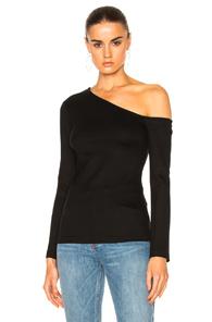 L'agence Jenny Cold Shoulder Top In Black