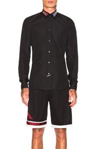 Givenchy Rubber Logo Shirt In Black