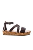 K Jacques Leather Thoronet Platform Sandals In Brown