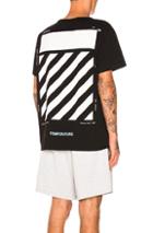 Off-white Diagonal Temperature Tee In Black