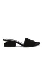Alexander Wang Suede Lou Slides In Black