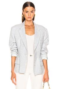 Re/done Reconstructed Wool Blazer In Blue