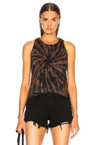 Raquel Allegra Swing Tank In Brown,ombre & Tie Dye