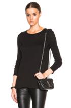Atm Anthony Thomas Melillo Long Sleeve Crew Tee In Black