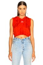 Adidas By Alexander Wang Jersey Crop Top In Red