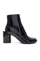Maison Margiela Patent Leather Booties In Black
