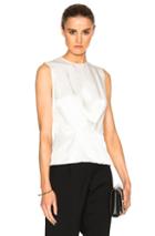 Mugler Satin Crepe Top In White