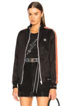 Givenchy Technical Neoprene Jersey Side Stripe Bomber In Black,orange