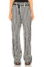 Ann Demeulemeester Striped Trousers In Black,stripes,white
