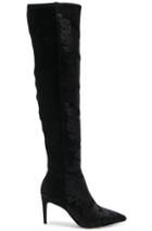 Alexandre Birman Velvet Regina Boots In Black,floral