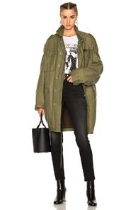 R13 Gusseted M65 Jacket In Green