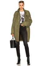 R13 Gusseted M65 Jacket In Green