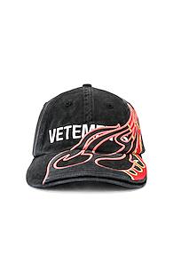 Vetements Fire Cap In Abstract,black