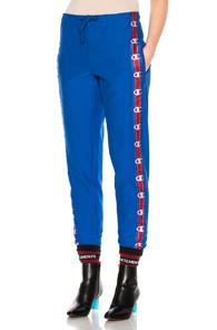 Vetements X Champion Knee Shaped Tape Sweatpants In Blue