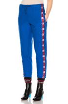 Vetements X Champion Knee Shaped Tape Sweatpants In Blue