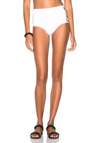 Norma Kamali Boy Side X's Bikini Bottom In White