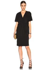 Lanvin V Neck Viscose Dress In Black