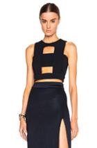Cushnie Et Ochs Power Stretch Viscose Cut Out Top In Blue