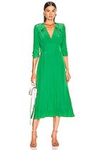Smythe Midi Tea Dress In Green