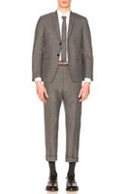 Thom Browne Classic Gingham Cool Wool Suit With Tie In Checkered & Plaid,gray