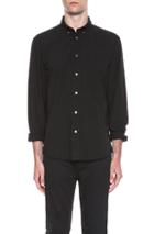Acne Studios Isherwood Poplin Cotton Button Down In Black