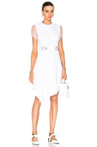 Carven Short Sleeve Dress In White
