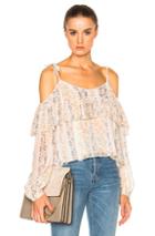 Needle & Thread Floral Stripe Top In Floral,neutrals