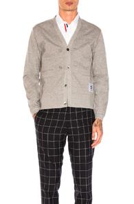 Thom Browne Trompe L'oeil Sport Coat Cardigan In Gray