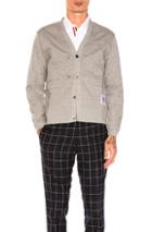 Thom Browne Trompe L'oeil Sport Coat Cardigan In Gray