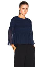 See By Chloe Peasant Top In Blue