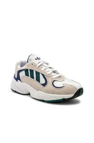 Adidas Originals Yung-1 In White & Noble Green & Dark Blue
