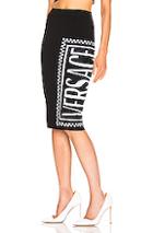 Versace Logo Midi Skirt In Black