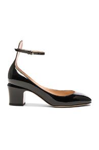 Valentino Patent Leather Tan-go Pumps In Black
