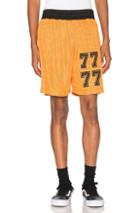 Palm Angels Mesh Shorts In Orange