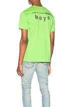 Comme Des Garcons Shirt Logo Tee In Green