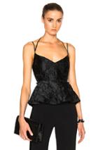 Prabal Gurung Monstera Jacquard Blouse In Black
