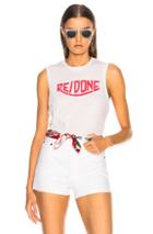Re/done Muscle Tank Red Triumph Logo In White