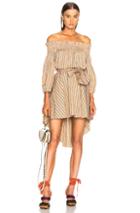 Caroline Constas Lou Dress In Neutrals,stripes
